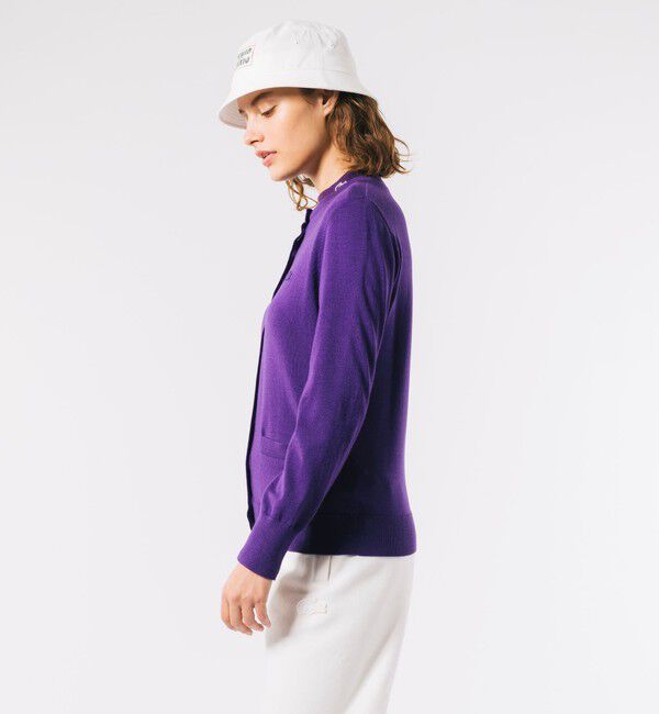 LACOSTE「ウォッシャブルウールニットカーディガン」|カーディガン|