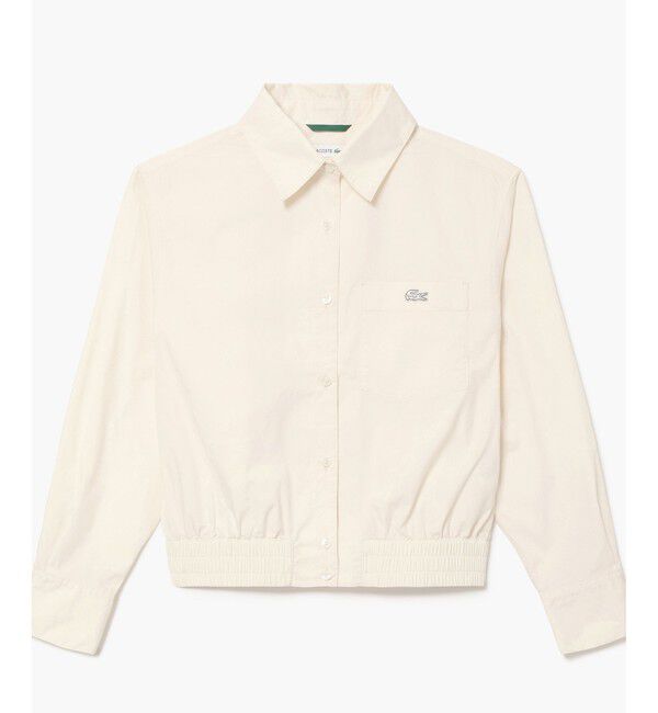 LACOSTE「クロップド丈 ウエストシャーリングシャツ ショートブルゾン」|シャツ・ブラウス|