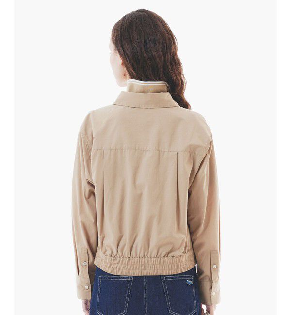 LACOSTE「クロップド丈 ウエストシャーリングシャツ ショートブルゾン」|シャツ・ブラウス|