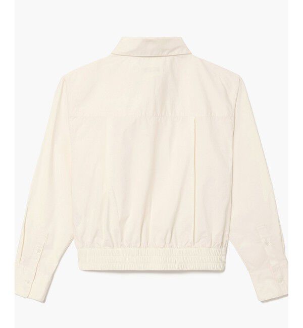 LACOSTE「クロップド丈 ウエストシャーリングシャツ ショートブルゾン」|シャツ・ブラウス|