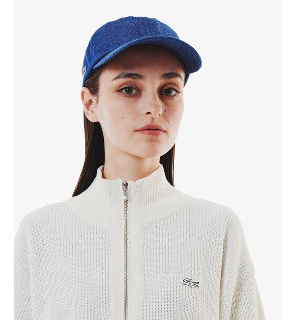 LACOSTE「ジップアップローゲージニットブルゾン」|カーディガン|