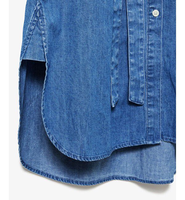 LACOSTE「ウエストベルト デニムシャツドレス ワンピース」|ワンピース|