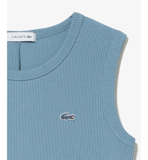 LACOSTE「ノースリーブリブニットドレス」|ワンピース|