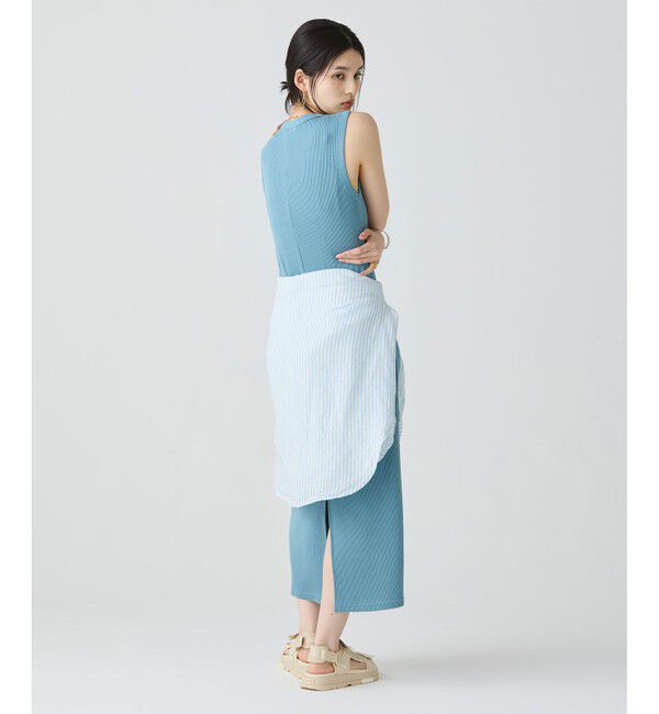 LACOSTE「ノースリーブリブニットドレス」|ワンピース|