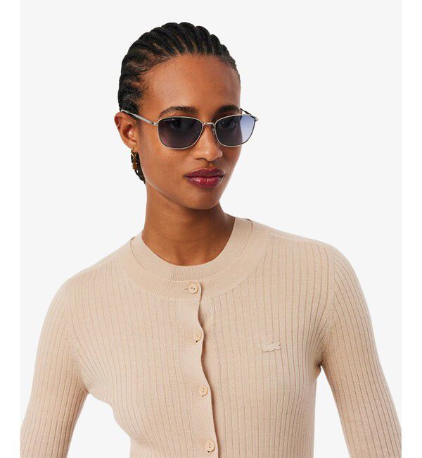 LACOSTE「3Dニッティングメリノウール ハイゲージニットカーディガン」|カーディガン|