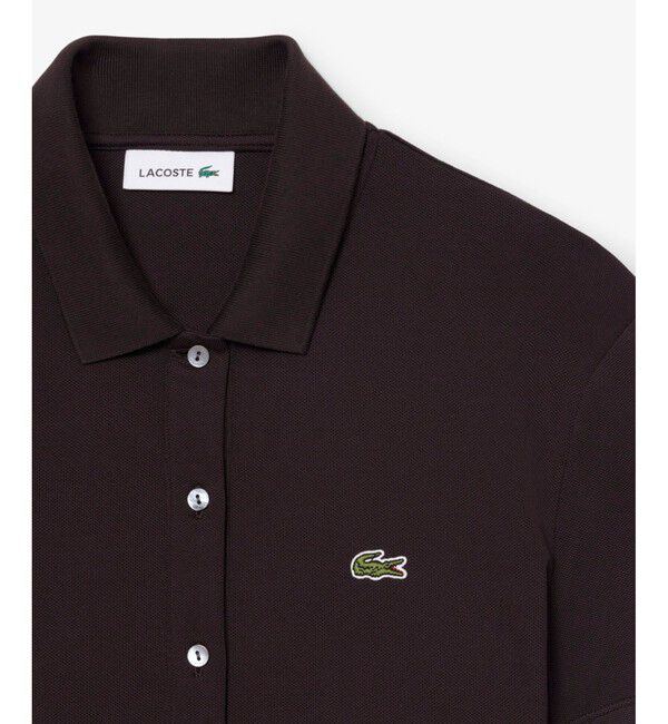 LACOSTE「ストレッチ鹿の子地プリーツポロドレス」|ワンピース|