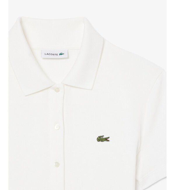 LACOSTE「ストレッチ鹿の子地プリーツポロドレス」|ワンピース|