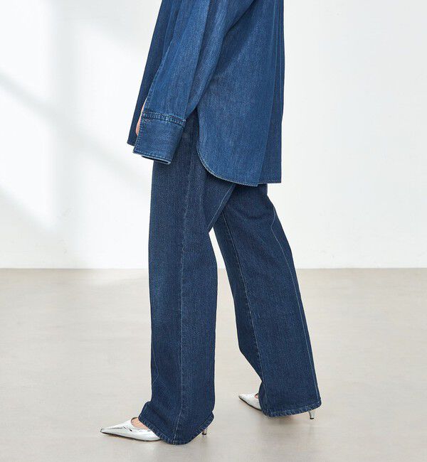 Rie Miller「【RM denim】センタープレスハイウエストデニム」|デニム|