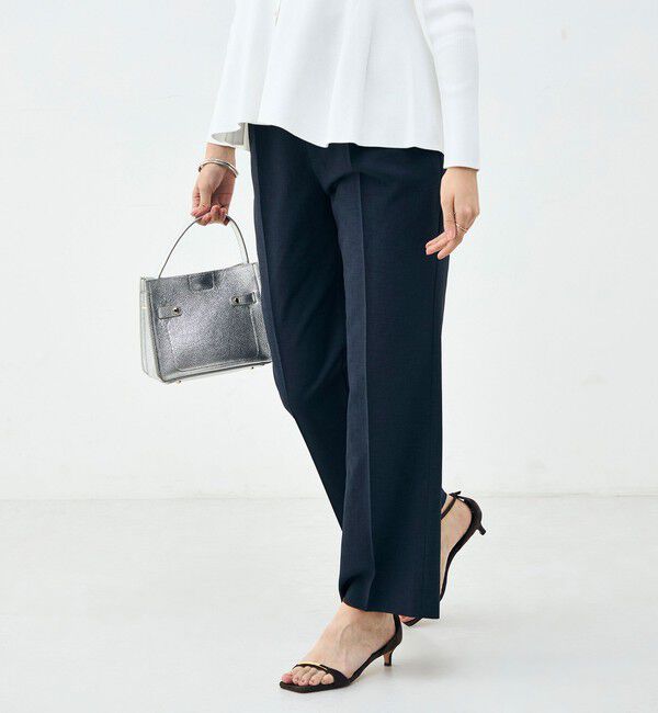 NOLLEY'S sophi「《セットアップ対応》ウォッシャブルブリーザブルシャンブレーセミワイドパンツ」|その他|