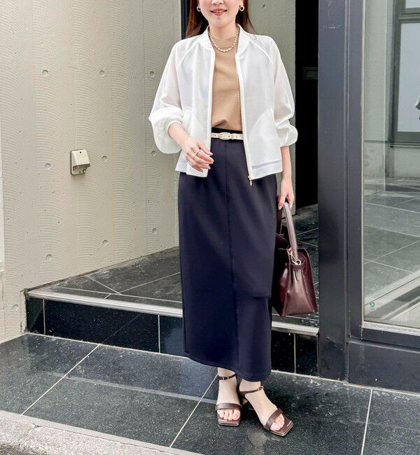 NOLLEY'S sophi「ウォッシャブルカラミメッシュジップアップブルゾン」|ブルゾン・スタジャン|