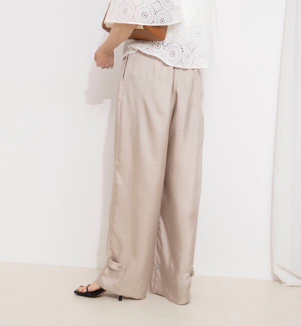 NOLLEY'S「【一部店舗＆WEB限定カラー】ウォッシャブル高機能サテン裾タブ付きパンツ」|その他|