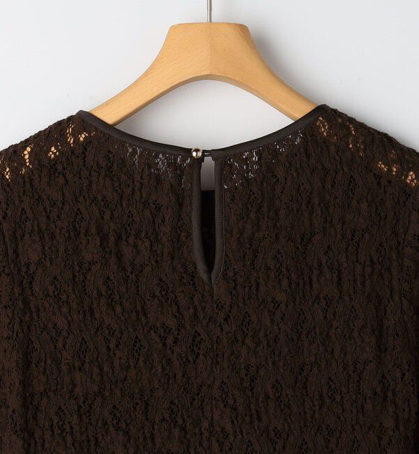 NOLLEY'S sophi「ウォッシャブルストレッチレースペプラム半袖プルオーバー」|シャツ・ブラウス|