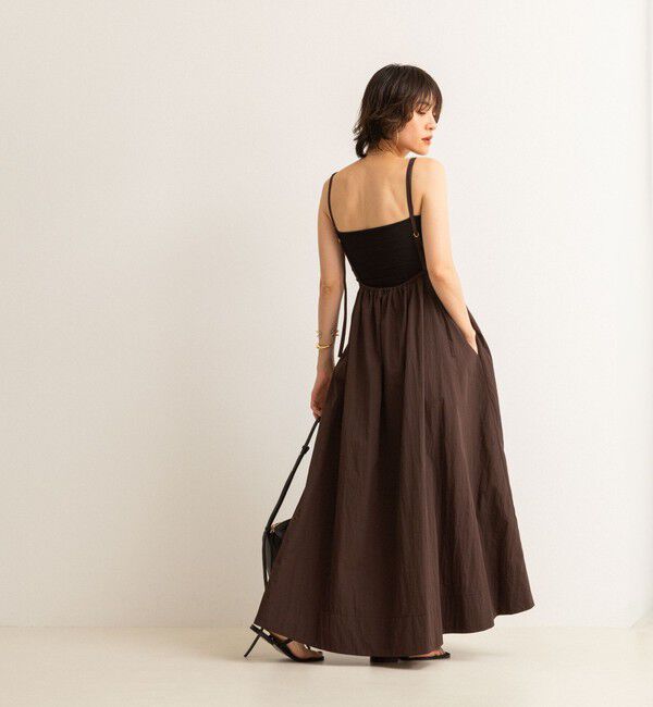 MAQWEL「【追加】【MAQWEL/マクウェル】ウォッシャブルソフトタフタワンピース」|ワンピース|