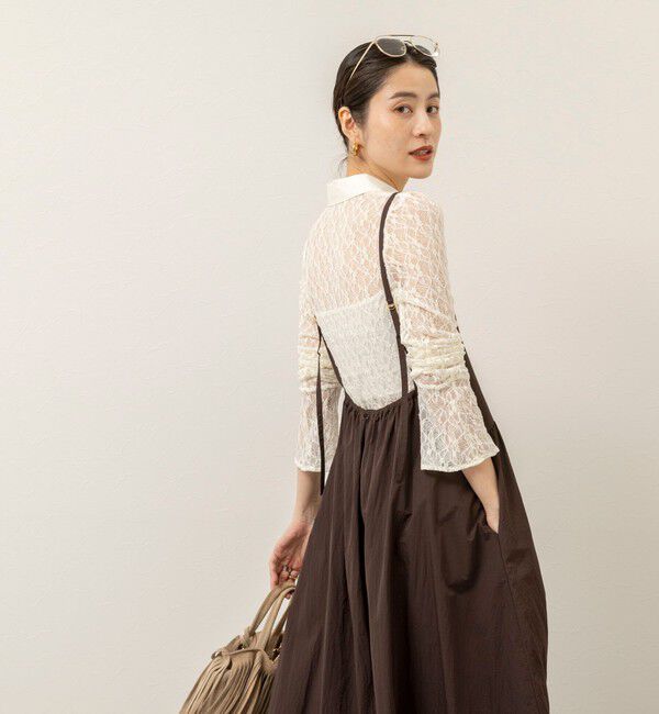 MAQWEL「【追加】【MAQWEL/マクウェル】ウォッシャブルソフトタフタワンピース」|ワンピース|