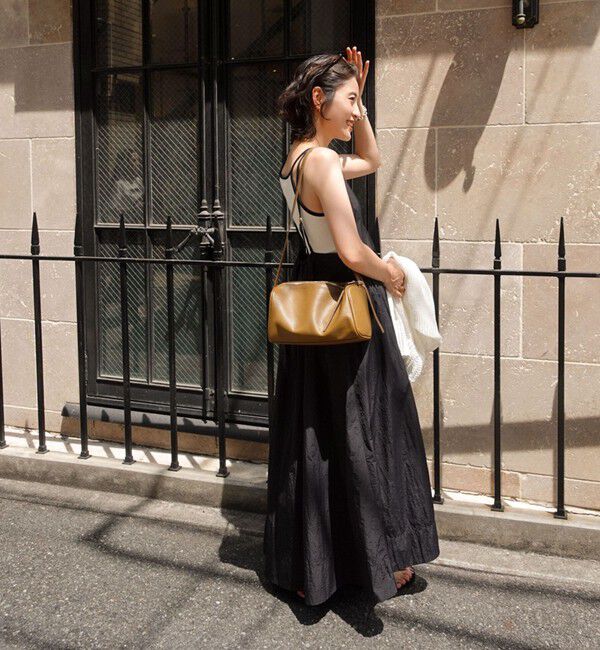 MAQWEL「【追加】【MAQWEL/マクウェル】ウォッシャブルソフトタフタワンピース」|ワンピース|