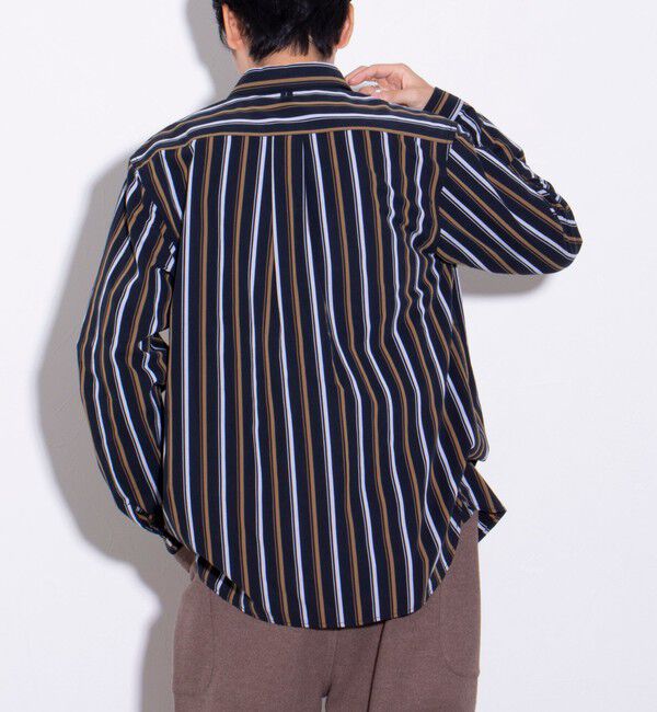 GLOSTER「【GEVACO/ゲバコ】ピーチ起毛マルチストライプレギュラーシャツ」|シャツ・ブラウス|