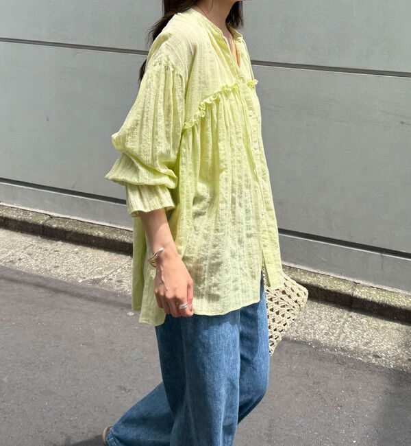 fredy emue「コットンギャザーオーバーブラウス」|シャツ・ブラウス|