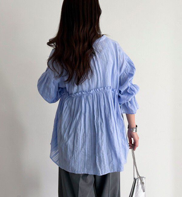 fredy emue「コットンギャザーオーバーブラウス」|シャツ・ブラウス|