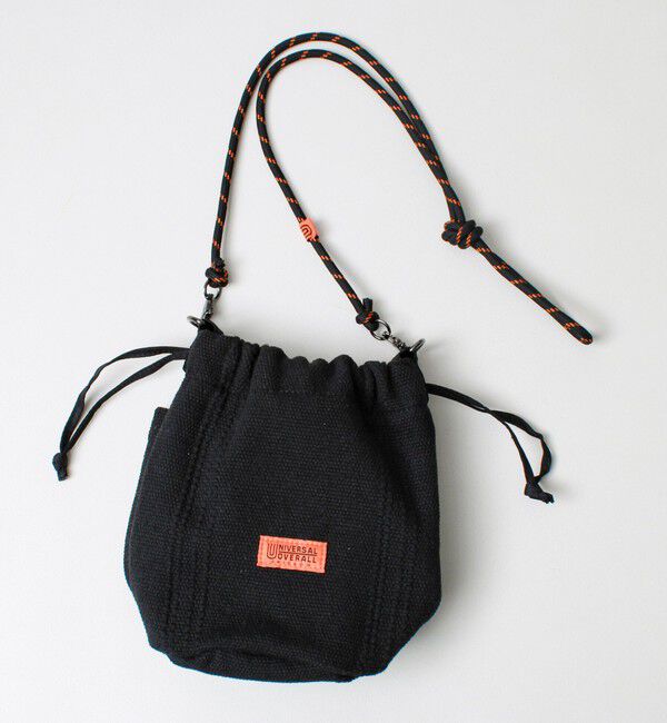 GLOSTER「【UNIVERSAL OVERALL】Summer knit purse」|ショルダー・メッセンジャー|ブラック