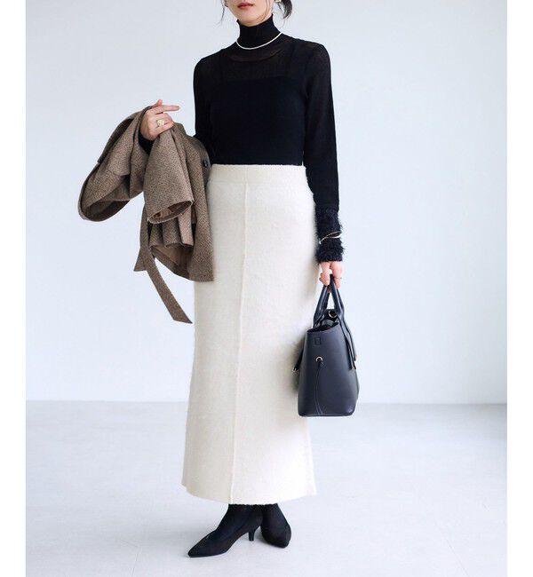 VIS「チェックアソートシャギーニットスカート/セットアップ対応」|スカート|