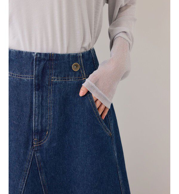 VIS「バックレースアップフレアデニムスカート/イージーケア」|スカート|