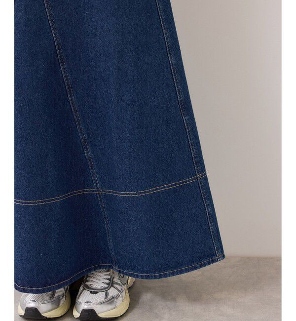 VIS「バックレースアップフレアデニムスカート/イージーケア」|スカート|