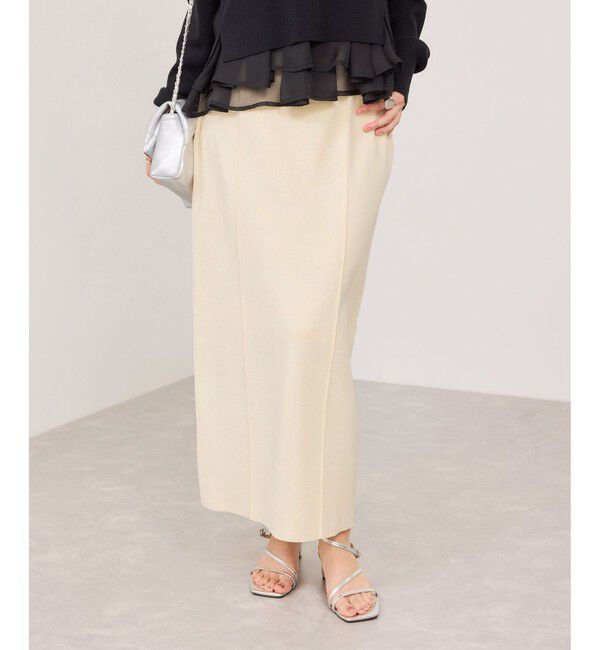 VIS「ピンタックデザインニットスカート」|スカート|