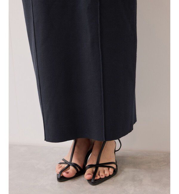 VIS「ピンタックデザインニットスカート」|スカート|