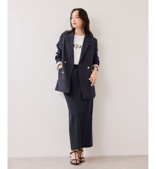 VIS「ピンタックデザインニットスカート」|スカート|