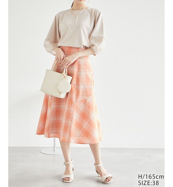 Rope&rsquo;Picnic「チェックボリュームスカート」|スカート|