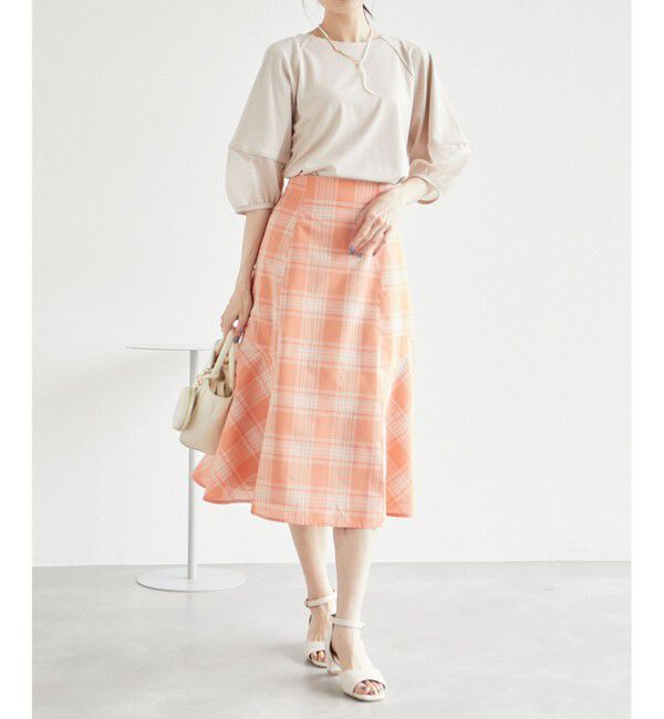 Rope&rsquo;Picnic「チェックボリュームスカート」|スカート|