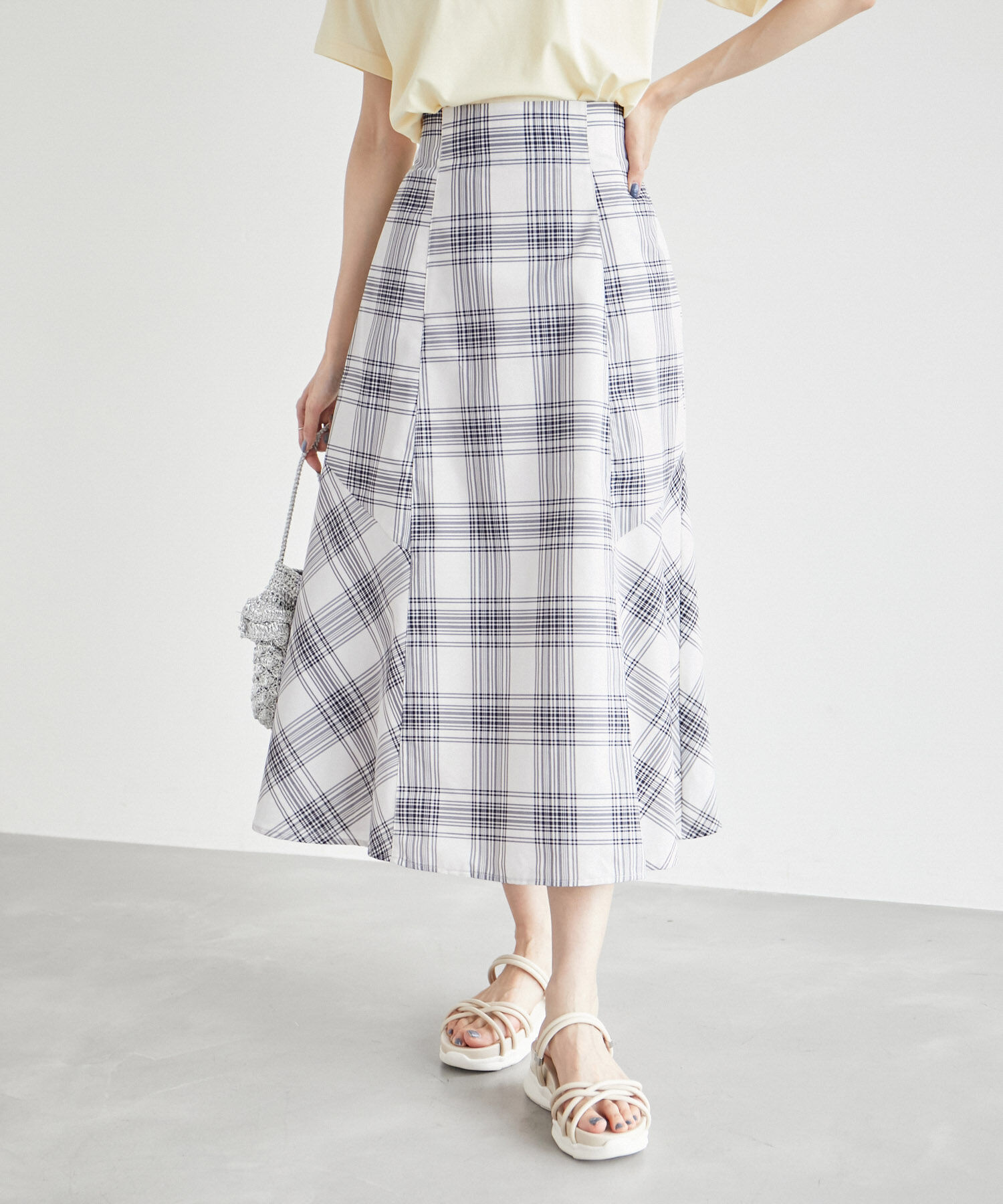 Rope&rsquo;Picnic「チェックボリュームスカート」|スカート|