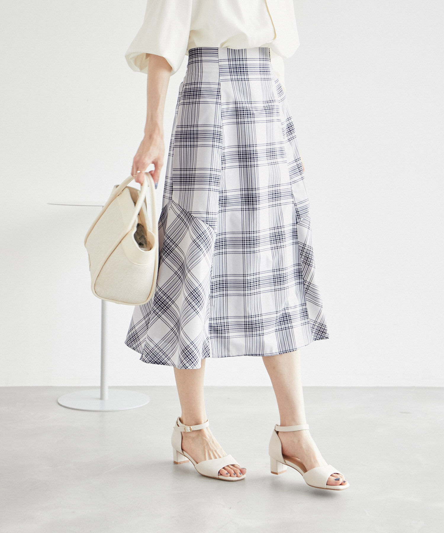 Rope&rsquo;Picnic「チェックボリュームスカート」|スカート|