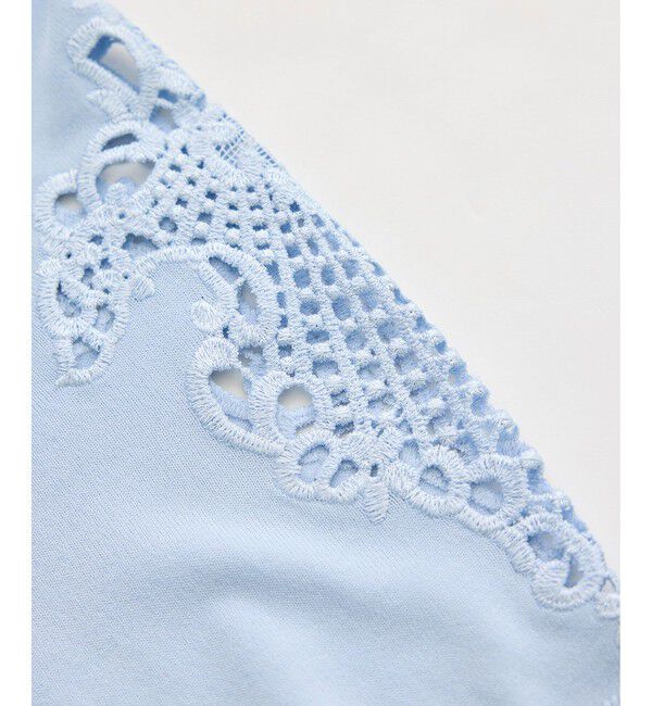 Rope&rsquo;Picnic「八方映えニット 袖レースニットプルオーバー/UVカット・接触冷感・イージーケア」|ニット・セーター|