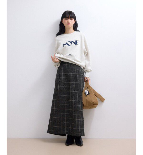 ADAM ET ROPE'「【WEB限定】サイドラインツイードスカート」|スカート|