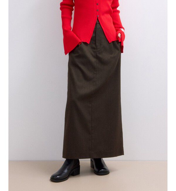 ADAM ET ROPE'「【WEB限定】サイドラインツイードスカート」|スカート|