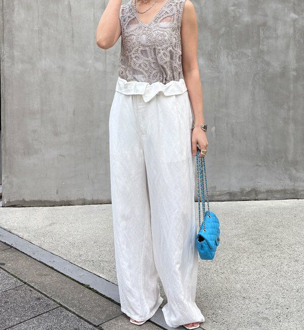  「刺繍前後2WAYレースタンク」|シャツ・ブラウス|