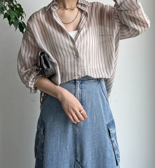  「シアーストライプシャツ」|シャツ・ブラウス|