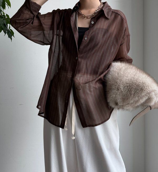  「シアーストライプシャツ」|シャツ・ブラウス|