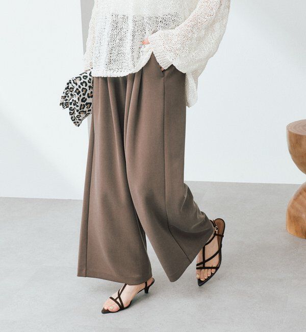  「予約【セットアップ着用可能/接触冷感機能付き】ドレーピーカットスラックス」|チノ|