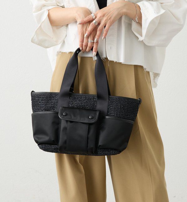  「ナイロンラフィア&times;クラウズナイロン コンビ2WAYトートバッグ」|トートバッグ|