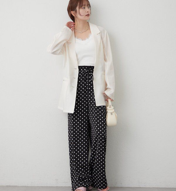  「ドットWベルトパンツ」|チノ|