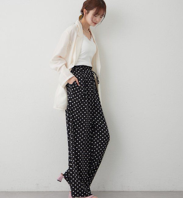  「ドットWベルトパンツ」|チノ|