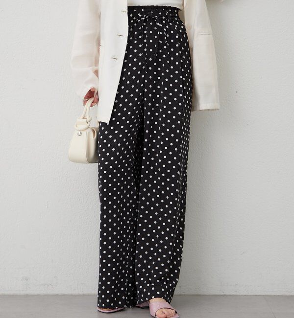  「ドットWベルトパンツ」|チノ|