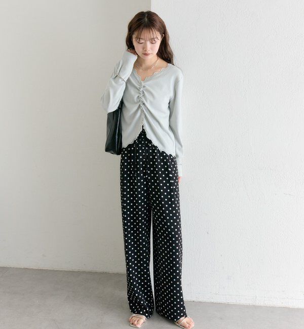  「ドットWベルトパンツ」|チノ|