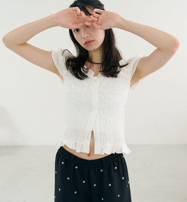  「シャーリングフレンチブラウス」|シャツ・ブラウス|