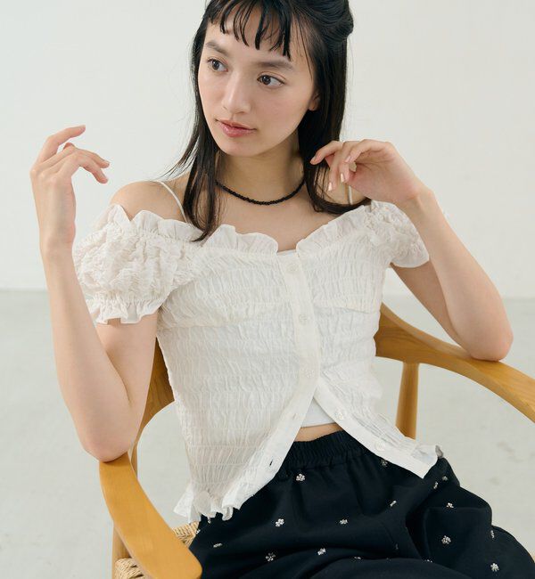  「シャーリングフレンチブラウス」|シャツ・ブラウス|