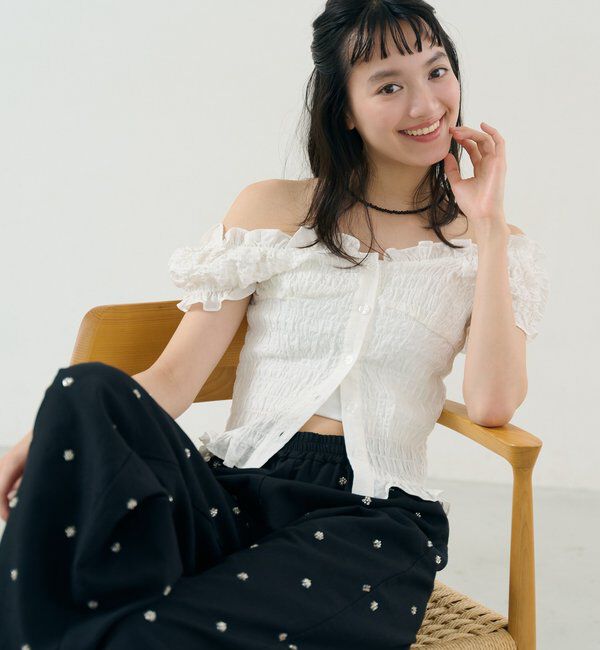  「シャーリングフレンチブラウス」|シャツ・ブラウス|