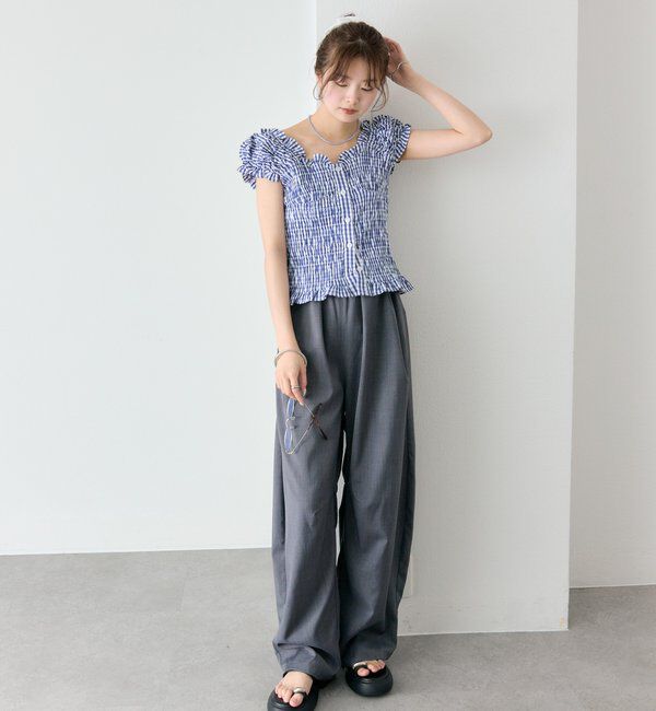  「シャーリングフレンチブラウス」|シャツ・ブラウス|