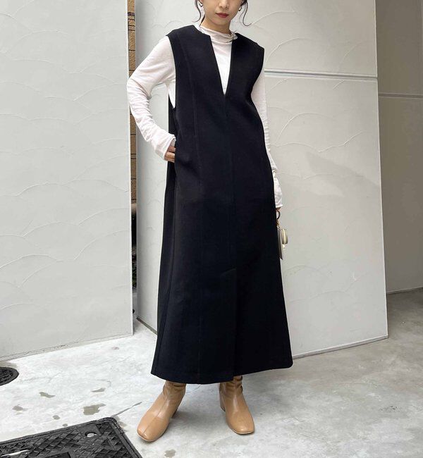  「ストレッチメルトンワンピース」|ワンピース|